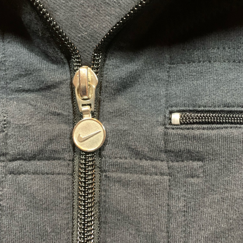 Vintage Y2K Black cropped Nike cropped zip up top sz S - Picture 4 of 14